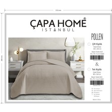 Yünteks Çapa Home Yeni Nesil  Nubuk Yaz - Kış Modern Lüks Yatak Örtüsü, Pollen