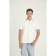 Kly Erkek Polo Yaka T-Shirt Modern Tasarım Düğmeli Yaka %80 Pamuk