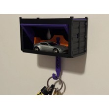 Mini Garaj Tasarımlı Anahtarlık Askısı – Araba Severlere Hediye