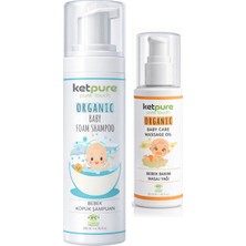 Ketpure Organik Bebek Bakım Seti - Köpük Şampuan ve Bakım - Masaj Yağı