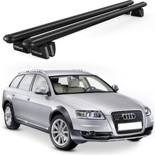 Today Auto Pençe Audi A6 Allroad (2006-2011) Uyumlu Siyah Ara Atkı Port Bagaj Tavan Barı