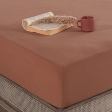 Macas Home Mocca Mousse %100 Pamuklu Yıkamalı Tek Kişilik Lastikli Çarşaf 100*200