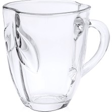 Glass In Love Cam Elma Desenli Kupa 190 ml – 6 Parça -  Şeffaf Cam Bardak – Modern Tasarım- 3M300159