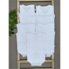 Vieso 5'li Pamuklu Unisex Çıtçıtlı Bebek Body Zıbın Atlet Ekonomik Set