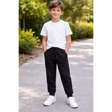 Vieso Kız Erkek Çocuk Eşofman Altı Likralı 2 Iplik Diz Yapmaz Mevsimlik