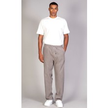 Little Cup Jeans Co  Erkek Beli Lastikli Süper Rahat Tensel Kumaş Gri Baggy Pantolon