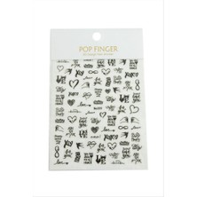 Zero Land Storozde Sonsuzluk Kalp Tattoo Dövme Sticker - Beyaz