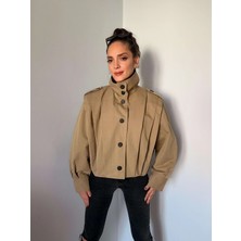 Haki Pileli Bomber Ceket