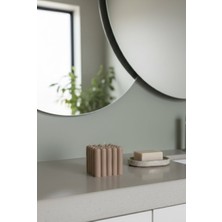 El Yapımı Modern Tasarım Dekoratif Blok Soya Mum (8x8)