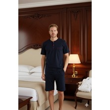 Kly Yeni Sezon Büyük Beden Midi Yaka Şortlu Lüx Tasarım Pijama Takımı