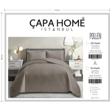 Yünteks Çapa Home Yeni Nesil  Nubuk Yaz - Kış Modern Lüks Yatak Örtüsü, Pollen