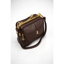 Vieso Kadın Klipsli 4 Gözlü Yumuşak Deri El, Omuz ve Çapraz Çanta (18CMX26CM)