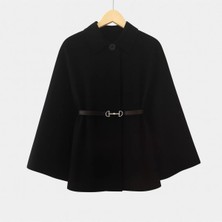 Vieso Kadın Kemerli Kaşe Panço