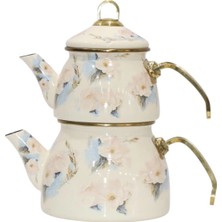 Pr Home Flower Gold Model Emaye Çaydanlık