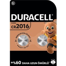 Duracell CR2016 3V Lityum Pil 2'li Paket