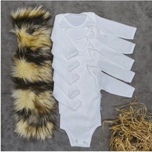 Vieso 5'li Uzun Kollu Unisex Bebek Body Zıbın Atlet Pamuk Ekonomik Set