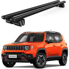 Today Auto Pençe Jeep Renegade Ara Atkı (2014 ve Sonrası) Uyumlu Siyah Ara Atkı Port Bagaj Tavan Barı