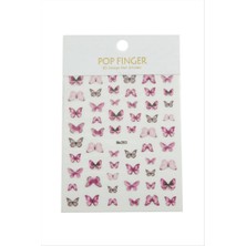 Zero Land Storozde Kelebek Tattoo Dövme Sticker - Pembe