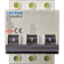 Metesan 3X10A B Tipi W Otomat Sigorta