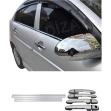 Ack Dizayn Hyundai Accent Era Krom Cam Çıtası + Krom Kapı Kol 2'li Set A+Paslanmaz Çelik