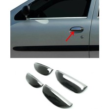 Ack Dizayn Renault Clio/symbol 1996-2004 Araca Özel Krom Kapı Kolu Paslanmaz Çelik A+