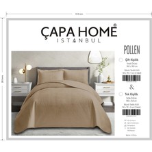Yünteks Çapa Home Yeni Nesil  Nubuk Yaz - Kış Modern Lüks Yatak Örtüsü, Pollen