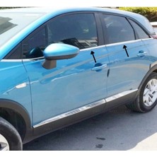 Ack Dizayn Opel Crossland 2021+ Araca Özel Krom Cam Alt Çıtası A+