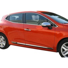Ack Dizayn Renault Clio 5 2020+ Araca Özel Üretim Krom Yan Kapı Çıtası A+ Paslanmaz Çelik (Yazılı)