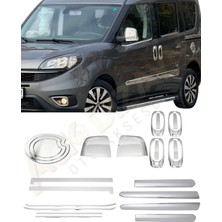 Ack Dizayn Fiat Doblo 2010-2022 6'lı Krom Set Yan Kapı/cam Çıtası/depo Kapağı/ayna Kapağı/kapı Kol/sürgü Çıta