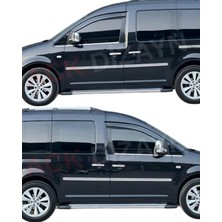 Ack Dizayn Volkswagen Caddy 2004-2014 Araca Özel Krom Cam Çıtası + Krom Kapı Kol 2'li Set
