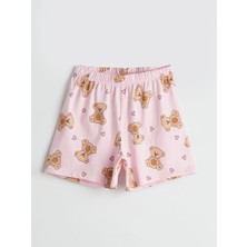 Lc Waikiki Yeni Sezon Beli Lastikli Baskılı Kız Çocuk Pijama Şort