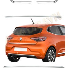 Ack Dizayn Renault Clio 5 2019+ Arka 3'lü Krom Set (Reflektör Çıtası-Bagaj Alt Çıtası-Tampon Çıtası) A+
