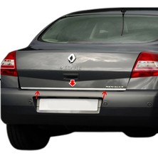 Ack Dizayn Renault Megane 2 Sedan 2004-2009 Araca Özel Krom Bagaj Alt Çıtası Paslanmaz Çelik A+