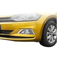 Ack Dizayn Volkswagen Polo 2017+ Krom Sis Farı Çerçevesi Paslanmaz Çelik