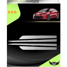 Ack Dizayn Toyota Corolla 2019+ Araca Özel Üretim Krom Yan Kapı Çıtası A+ Paslanmaz Çelik