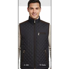 Hamitogulları Lacivert Biyeli Kapitone Polarlı Yelek