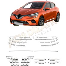 Ack Dizayn Renault Clio 5 2019+ Full Ön Krom Seti (Sis Çıtası-Panjur Alt Çıtalar-Tampon Çıtası-Panjur 2prç)