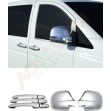 Ack Dizayn Mercedes Vito 2004-2010 2'li Krom Set (Ayna Kapağı+Kapı Kol) A+