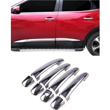 Ack Dizayn Peugeot 3008 2016+ Araca Özel Krom Kapı Kolu A+ Paslanmaz Çelik 4pcs