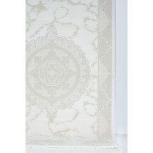 Lexa Home Bambu Tarz Salon Halısı - 4m² ve 6m² Krem Beyaz Oturma Odası Halısı - Antialerjik