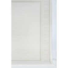 Lexa Home Bambu Tarz Salon Halısı - 4m² ve 6m² Krem Beyaz Oturma Odası Halısı - Antialerjik