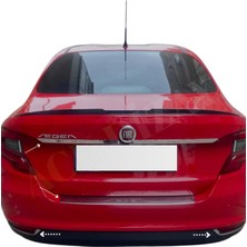 Ack Dizayn Fiat Egea Sedan 2015+ Araca Özel Bagaj Çıtası + Reflektör Çıtası + Tampon Koruma Krom A+ Paslanmaz