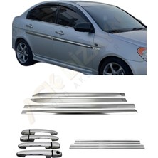 Ack Dizayn Hyundai Accent Era 3'lü Yan Krom Seti (Yan Kapı Çıtası+Cam Çıtası+Kapı Kol) A+ Paslanmaz