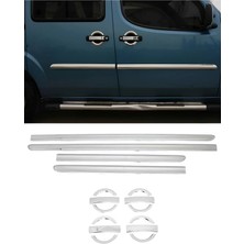 Ack Dizayn Fiat Doblo 2000-2006 Araca Özel Krom Yan Kapı Çıtası + Krom Kapı Kol 2'li Set A+