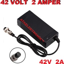 Ata Elektronik Onvo OV006 OV007 OV-012 x Plus Modelleriyle Uyumlu 42V 2A Scooter Şarj Cihazı - 42 Volt 2 Amper