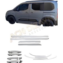 Ack Dizayn Rifter Combo Berlingo Proace 3'lü Yan Krom Seti (Yan Kapı Çıtası-Kapı Kolu-Cam Çıtası) A+