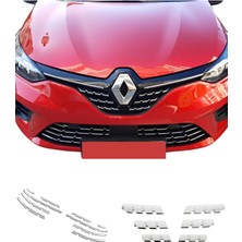 Ack Dizayn Renault Clio 5 2019+ Krom Ön Panjur Alt Çıtalar + Tampon Çıtalar Set A+ Paslanmaz Krom