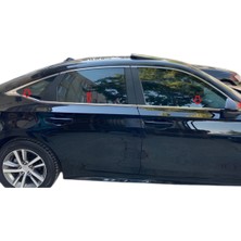 Ack Dizayn Honda Civic 2022+ Araca Özel Krom Cam Alt Çıtası A+