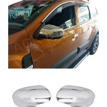 Ack Dizayn Dacia Duster 2018-2024 Araca Özel Abs Krom Ayna Kapağı A+
