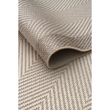 Sere Serpe Kolay Temizlenen Yıkanabilir Bordürlü Kaymaz Taban Tozumaz Halı 6633 Bej Krem